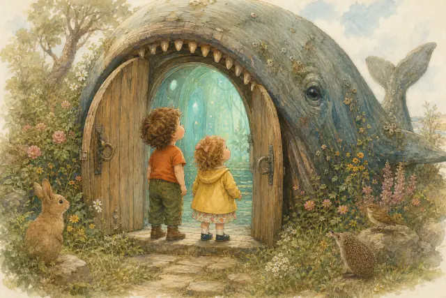 Pip and Wren illustrated as the stars of their aquarium adventure